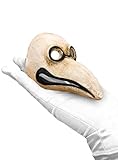 Maskworld Dottore Della Peste Piccolo Bianco - Venezianische Miniatur-Deko-Maske in Handarbeit gefertigt - Dekoration oder Geschenk für Karneval,...