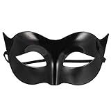 Toddmomy 1 Stück Schwarzes Maskerade-Masken-Kostüm Klassische Vintage Venezianische Herrenmaske Schwarze Halbe Gesichts-Maskerade-Maske Für...